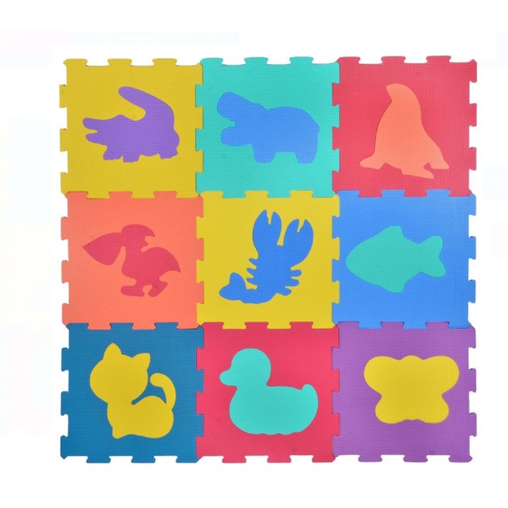 Animal Floor Puzzle, gyerekeknek 31,5x31,5cm 9 db
