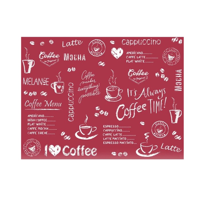 Set naproane de masa premium coffe time, 100 buc, dimensiune 40x30 cm