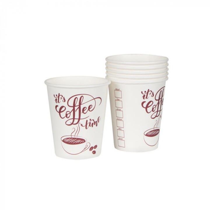 Pahare de unica folosinta pentru cafea, set 30 buc, 240 ml, Carton, ATU-088899