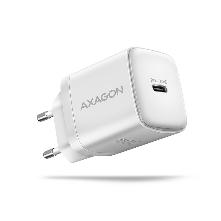 Axagon (ACU-PD30W) USB-C адаптер за зарядно, PD3.0 30W, QC4+, бяло