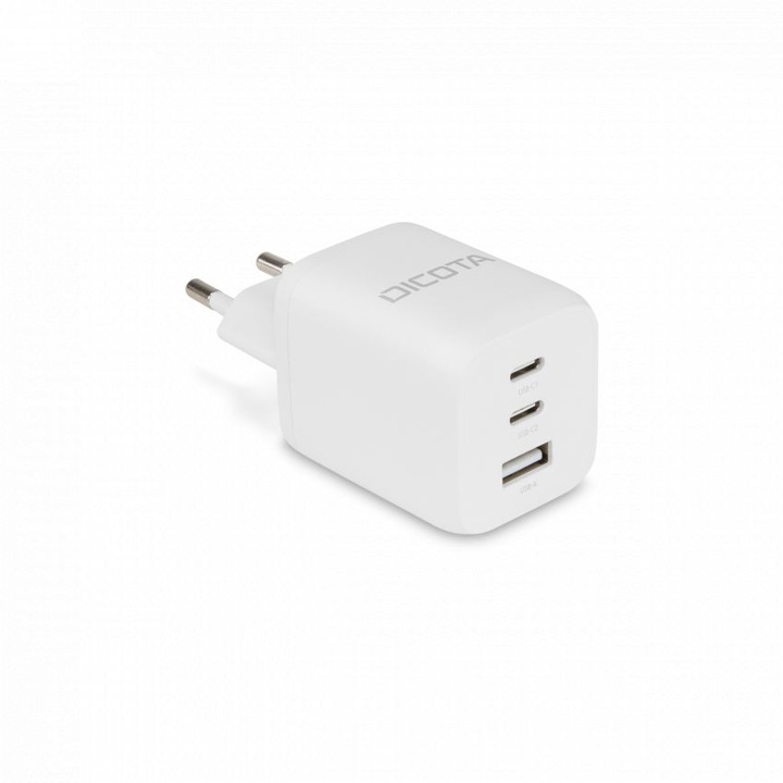 Зарядно за лаптоп Dicota Compact GaN 65W бяло, 243631