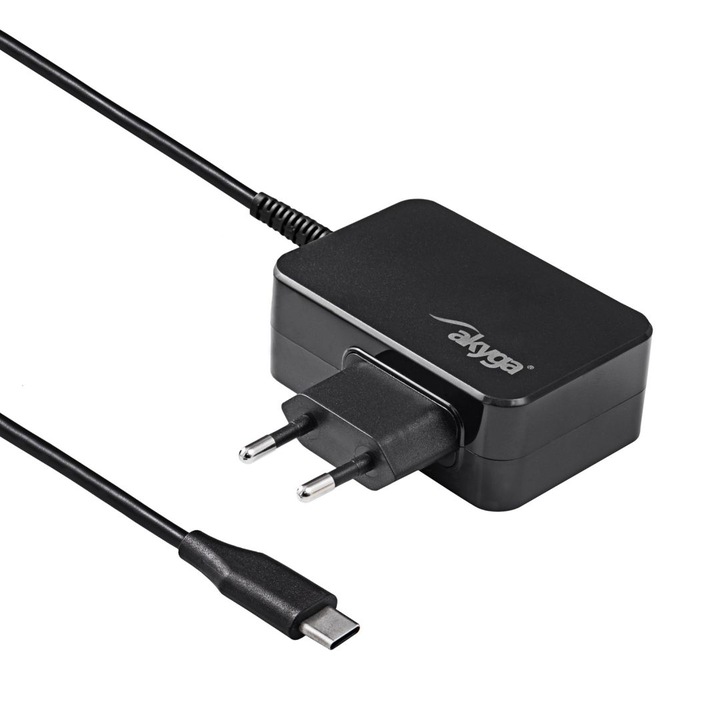 Akyga AK-ND-81 telefontöltő, USB-C, Power Delivery 3.0, 65W, fekete, 1.8m