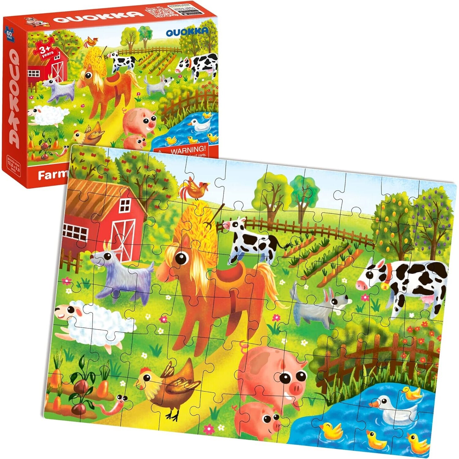 Set Puzzle Educationale, 4x60 piese, Animale, 4-6 ani - eMAG.ro