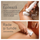 Epilator Braun Silk-épil 9 9-481 Flex 360° SkinSpa, Wet & Dry, Smart Touch, 40 de pensete, 2 viteze, Trimmer, Cap de ras + Pieptene, Cap de masaj, Cap pentru exfoliere, Geanta de voiaj, Alb/Auriu