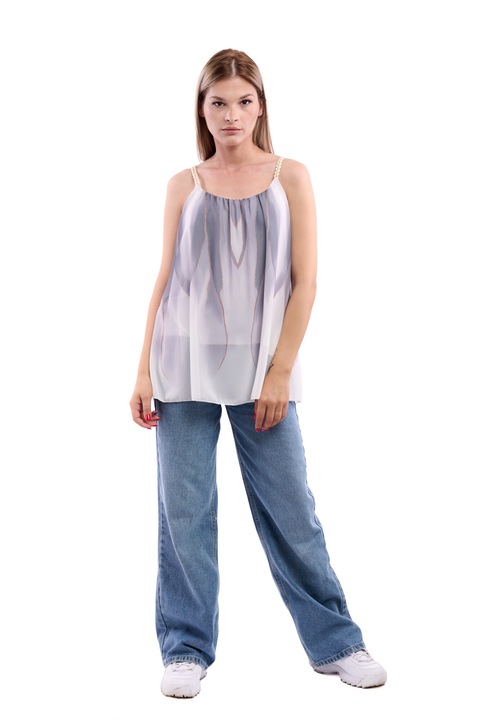 Maieu dama 8958, Gri/Alb, One Size