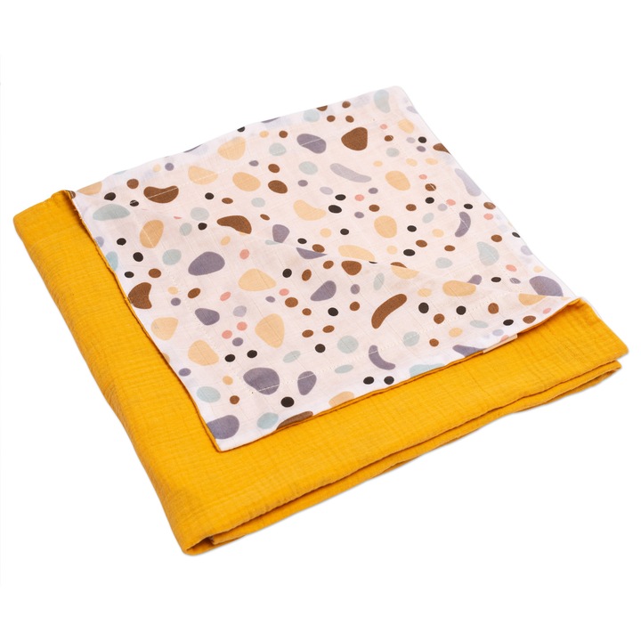 Dupla muszlin nyári takaró 110x75 cm Kidizi Stone, 100% pamut