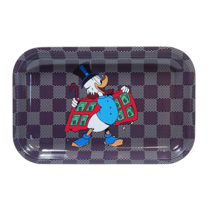 Tava metalica de rulat tutun Rich Donald Duck 27.5 x 17.5cm