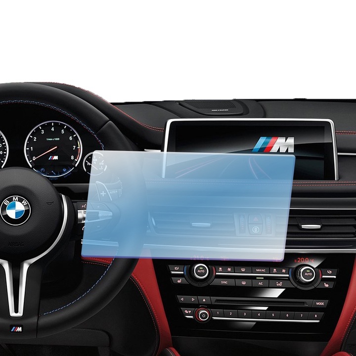 Folie Protectie Navigatie Auto din Hydrogel Regenerabil pentru BMW X5 2017, OPTIM SOLUTION, Protectie Completa, Flexible Hydro-Crystal, Aspect Impecabil, Premium Optim Core Technology, Anti-zgarieturi, Advanced Sensitivity, Transparenta