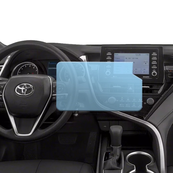 Регенерируемо хидрогелно защитно фолио за автомобилна навигация за Toyota Camry 2021, ОПТИМАЛНО РЕШЕНИЕ, пълна защита, гъвкав хидрокристал, безупречен външен вид, технология Premium Optim Core, против надраскване, усъвършенствана чувствителност, прозрачен