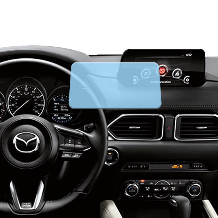 Регенерируемо хидрогелно защитно фолио за автомобилна навигация за Mazda CX-5 2018, ОПТИМАЛНО РЕШЕНИЕ, пълна защита, гъвкав хидрокристал, безупречен външен вид, технология Premium Optim Core, против надраскване, усъвършенствана чувствителност, прозрачен