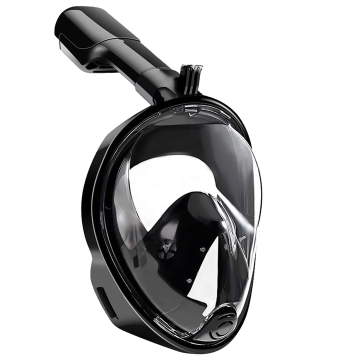Маска за гмуркане 3rd Face, S/M поколение, с държач за камера, черна