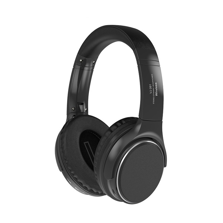 Casti wireless Over-Ear, VJ901 pliabile, TWS True Wireless, Bluetooth 5.0, sunet superior, potrivire confortabila, durata lunga de viata a bateriei, negru