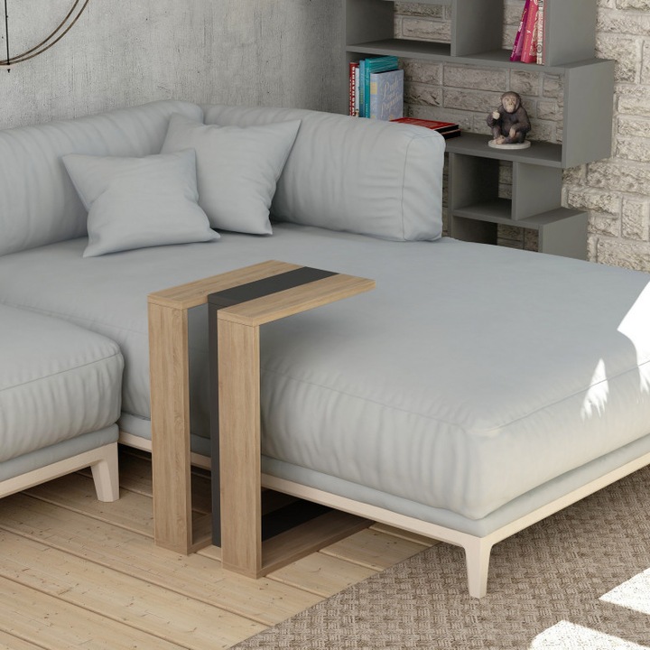 Маса за кафе Ариан, 30x40x57 см, дъб/антрацит/дъб