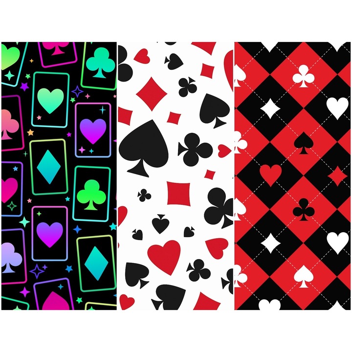 Heko Panels P79 vízálló textil panel 3 mintával, poliészter varrókendő, Casino Mafia, 121,5 cm x 155 cm