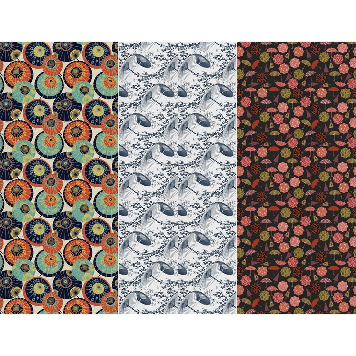 Vízálló textil panel, 3 mintával, poliészter varróanyag, esernyők, 121,5 cm x 155 cm, Heko Panels, P119