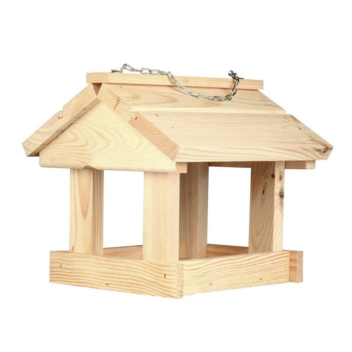 Madáretető IDEA HOME MAXI DIY, széles tetővel, praktikus lánccal