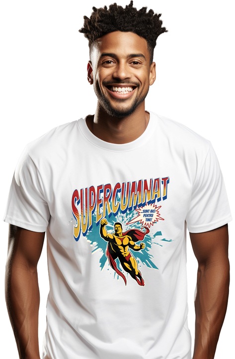 Мъжка тениска Super Brother-in-Law Superhero I'm Here For You с щампа отпред, 100% памук, бяла, L