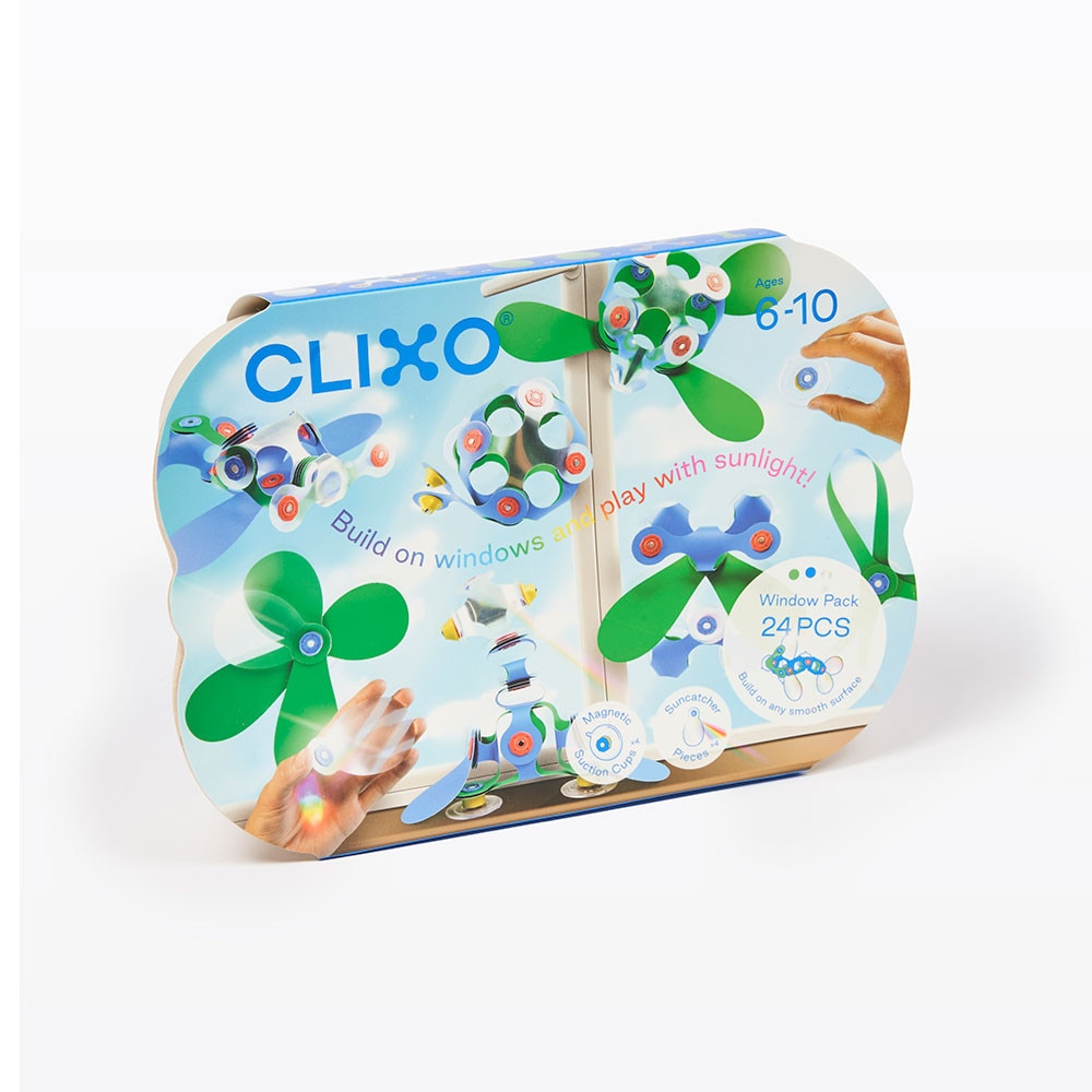 Set de construcție magnetic Clixo - Arta pe geam, 24 piese