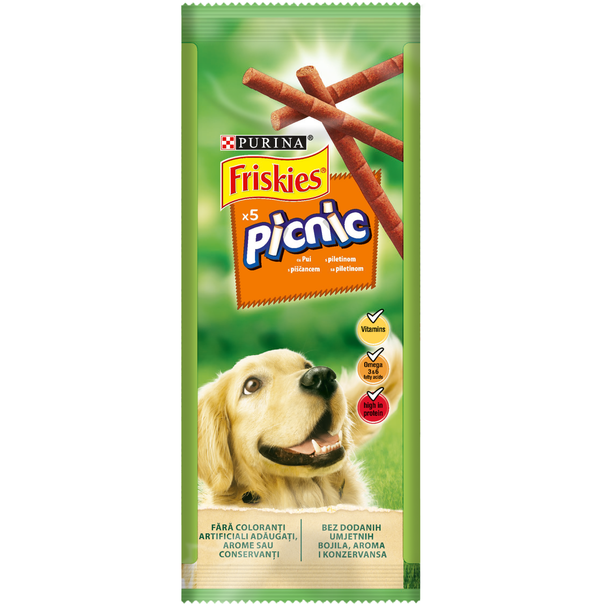 Recompense pentru caini Friskies Picnic, Pui, 42g