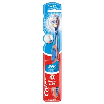 Periuta de dinti Colgate 360 Interdental Soft, cu peri de duritate medie Periuta de dinti Colgate 360 Interdental Soft, cu peri de duritate medie