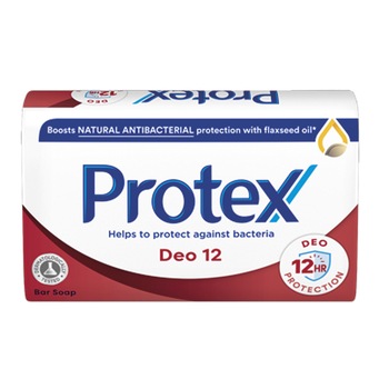 Sapun solid Protex Deo 12 cu ingredient natural antibacterian, 90 g Sapun solid Protex Deo 12 cu ingredient natural antibacterian, 90 g