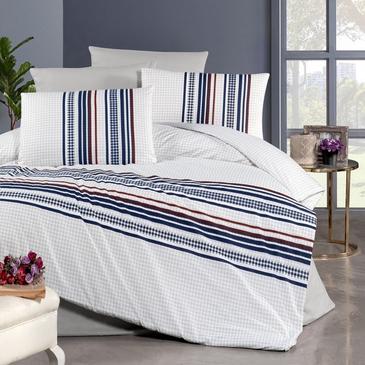 Dupla ágynemű, 100% ranforce pamut, 240x260 cm, 6 db, First Choice, Line