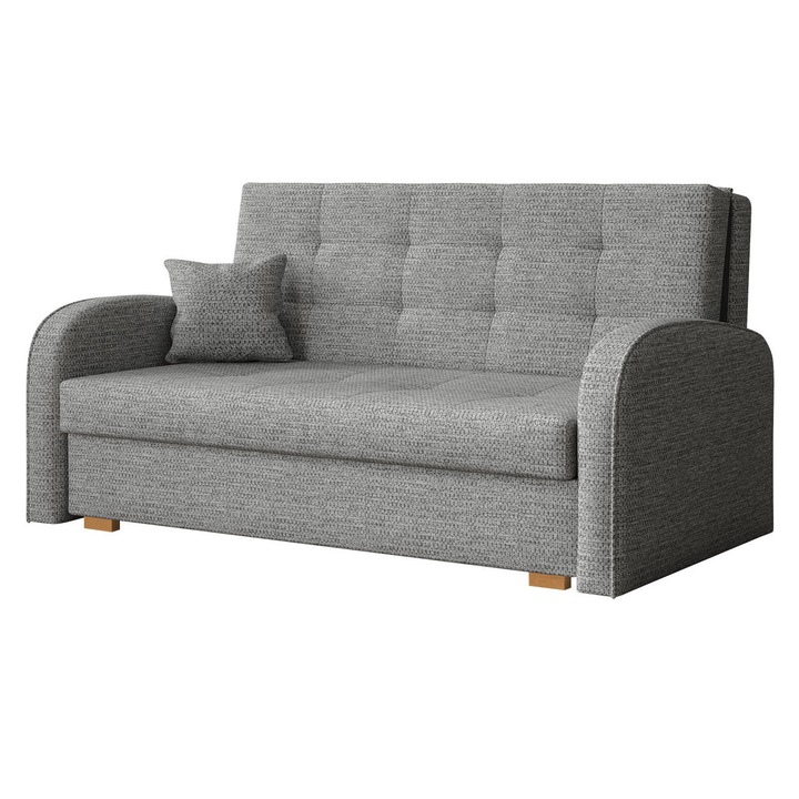 Canapea Clivia Gold III, MIRJAN24, gri, 98x153x85 cm