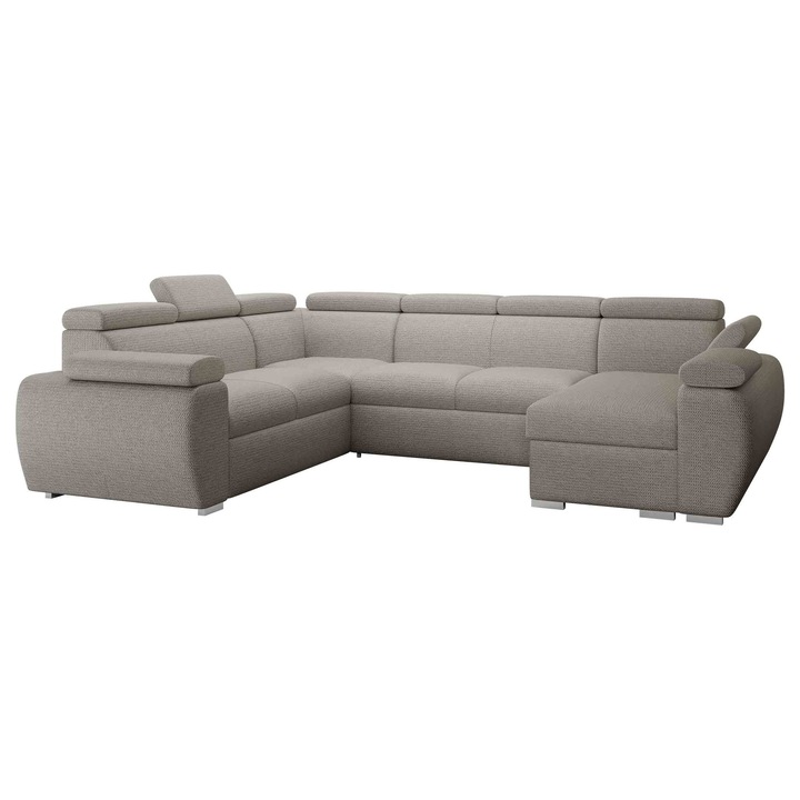 Coltar Giza U, MIRJAN24, Dreapta, gri deschis, 325x260x85 cm