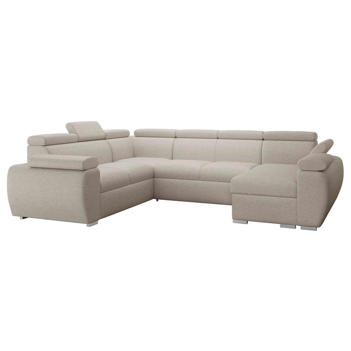 Coltar Giza U, MIRJAN24, Dreapta, bej deschis, 325x260x85 cm