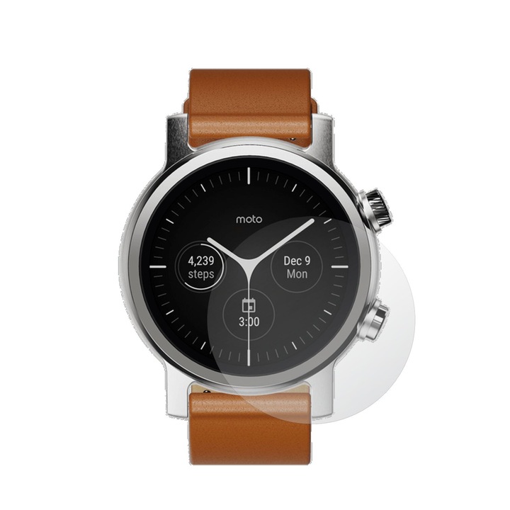 4 db Folie24 képernyővédő fólia készlet, Motorola Moto 360 (3. generáció) 2020-hoz, 2X Ultra-Clear + 2X matt, öntapadó, rugalmas, önregeneráló funkcióval