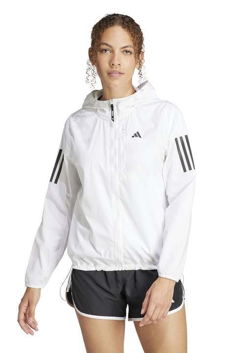 adidas Performance, Яке за бягане с лого, Бял