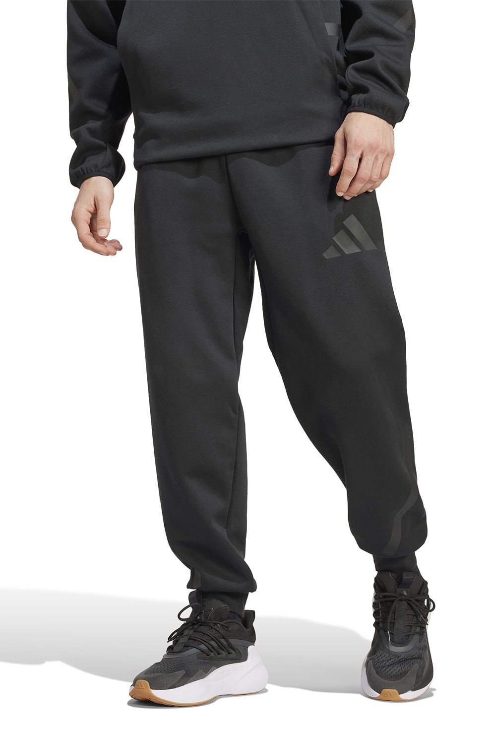 adidas Sportswear, Pantaloni de trening relaxed fit cu snur Z.N.E., Negru, S