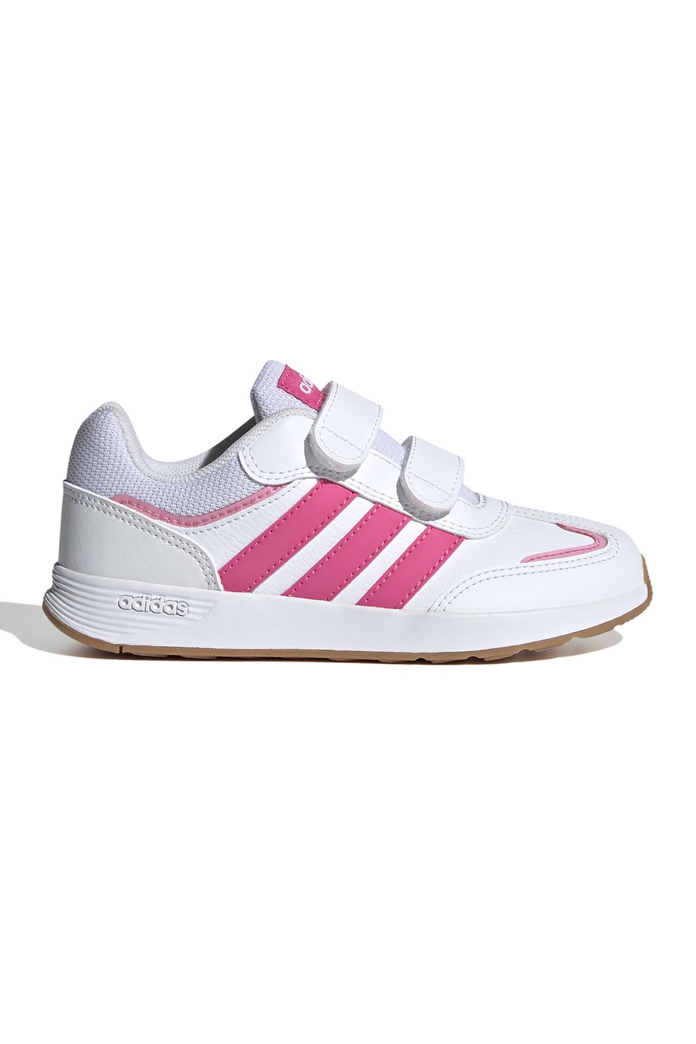 adidas Sportswear, Pantofi sport Tensaur Switch de piele ecologica cu velcro, Alb, Roz, 34 EU