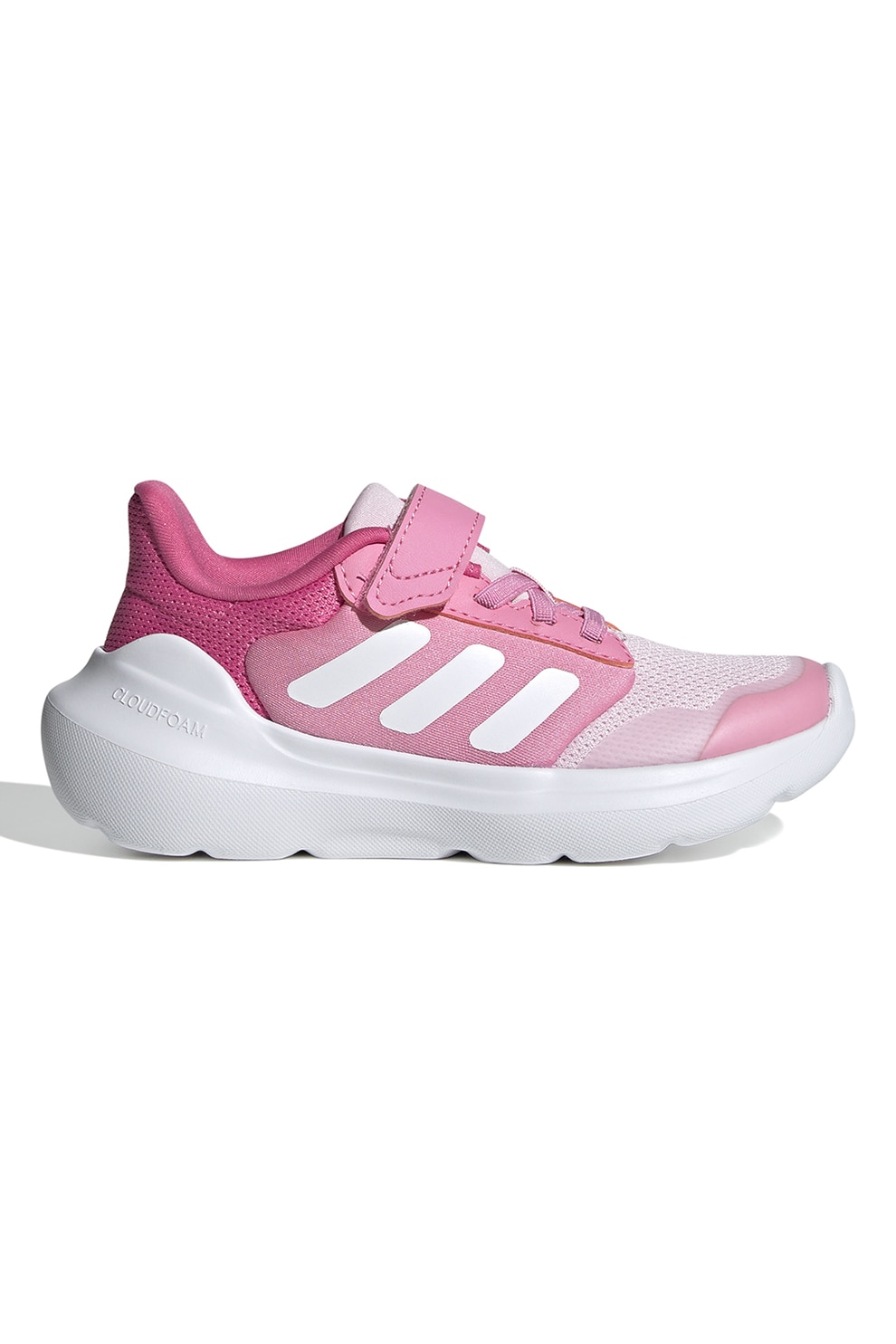 adidas Sportswear, Pantofi sport Tensaur Run 2.0 cu velcro, Alb, Roz pastel, 30.5 EU