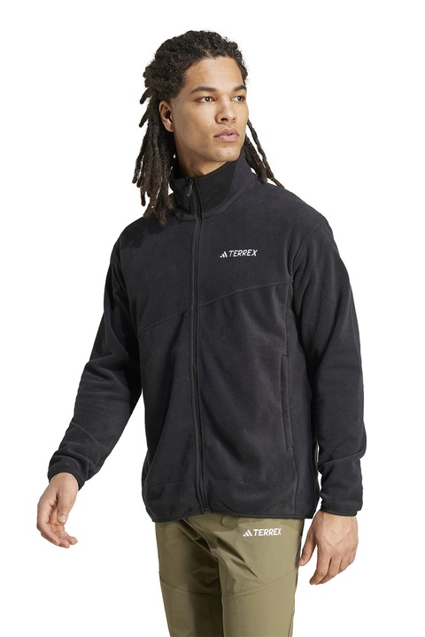 adidas Performance, Поларено яке Terrex с цип, Черен