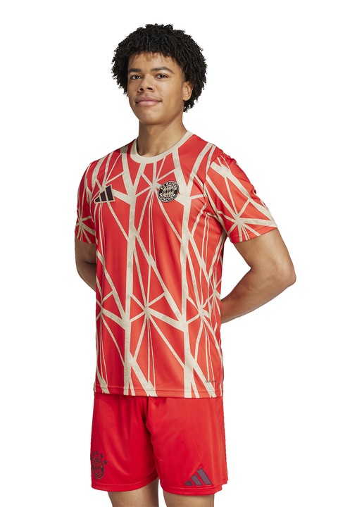 adidas Performance, Футболна тениска с десен, Слонова кост/Мандарина