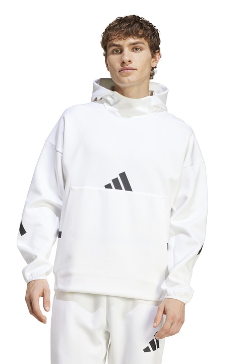 adidas Sportswear, Худи Z.N.E. с паднали ръкави, Бял