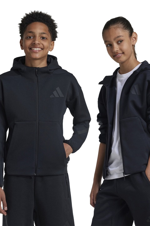 adidas Sportswear, Худи Z.N.E. с цип, Черен