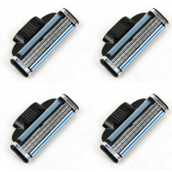 Set 24/48 lame de ras Zeaicos pentru Gillette Mach 3, otel inoxidabil, subtiri, mobile