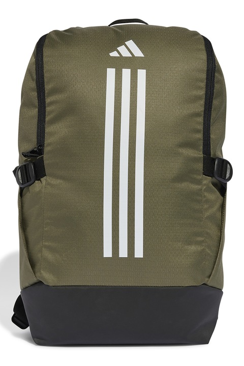 adidas Performance, Rucsac cu model cu 3 dungi Essentials - 23.25 L, Alb, Negru, Kaki