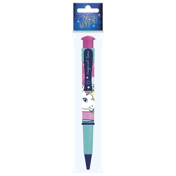 Химикалка Kidea, тема еднорог, 20x2см