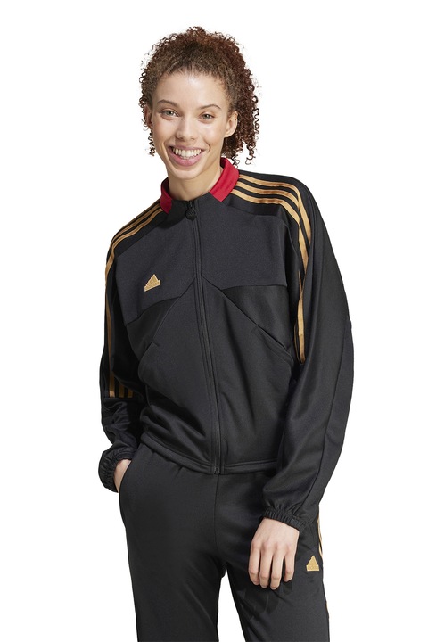adidas Sportswear, Спортна блуза Tiro Cut с 3 ивици, Черен/Жълт