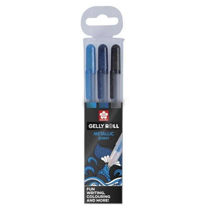 Gél toll Sakura Gelly Roll, Metál, 3db/készlet, óceán