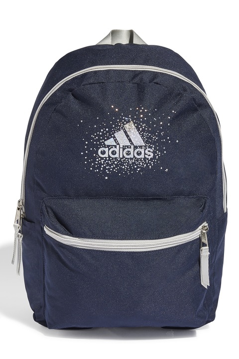 adidas Performance, Rucsac cu buzunar exterior si imprimeu, Bleumarin