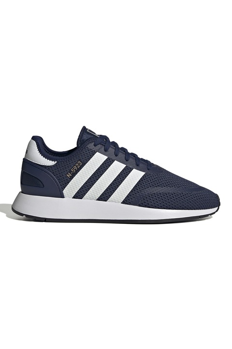 adidas Sportswear, Pantofi sport unisex cu insertii de plasa N-5923, Alb/Bleumarin