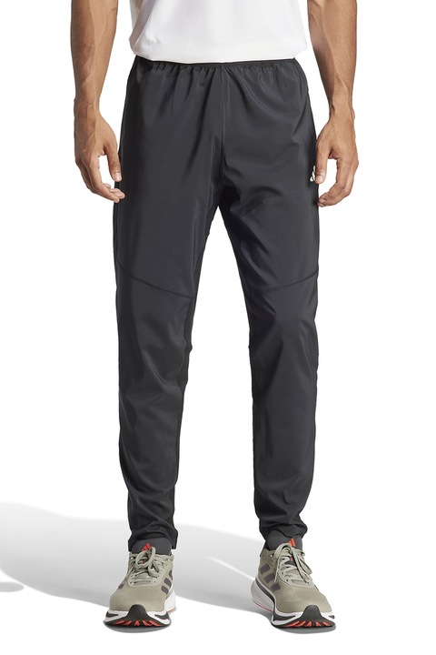 adidas Performance, Pantaloni cu detalii reflectorizante, pentru alergare, Negru
