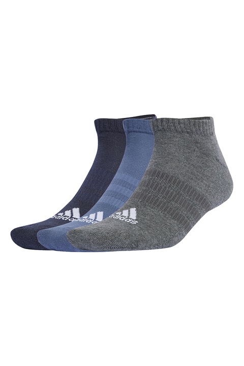 adidas Performance, Set de sosete unisex pana la glezna - 3 perechi, Albastru/Bleumarin