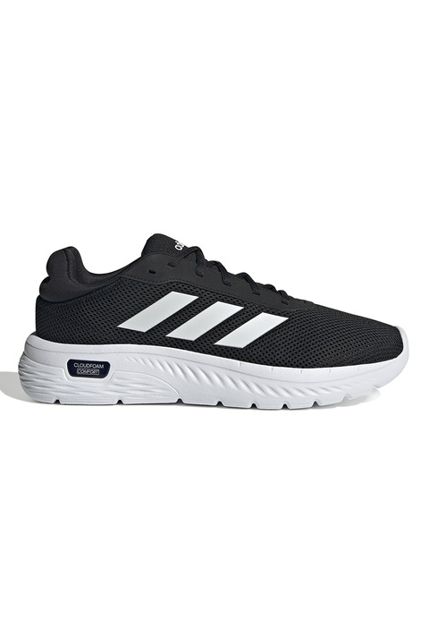 adidas Sportswear, Pantofi sport cu garnituri din material sintetic Cloudfoam, Negru/Alb optic