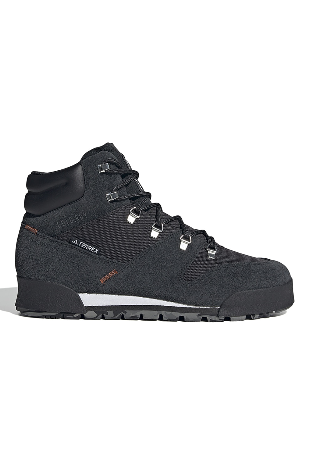 adidas Performance,Pantofi cu segmente de piele intoarsa pentru drumetii Terrex  Snowpitch, Negru, 8.5 - eMAG.ro