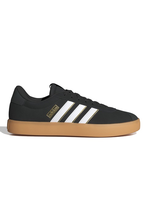 adidas Sportswear, Pantofi sport din piele intoarsa VL Court 3.0, Negru/Alb optic